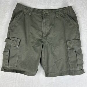 Timberland Men's Size 36 Green Chino 10" Outdoor Hiking Cargo Shorts Stratham